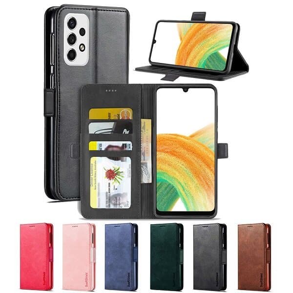 For Samsung Galaxy A33 5G SupRShield Wallet Leather Card Holder Flip Protective Shockproof Magnetic Case Cover For Samsung Galaxy A33 5G SupRShield Wallet Leather Card Holder Flip Protective Shockproof Magnetic Case Cover